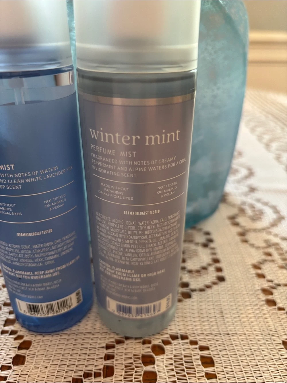 Bath & Body Works Rain and Winter Mint Mists